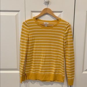 Old Navy yellow and white striped sweater